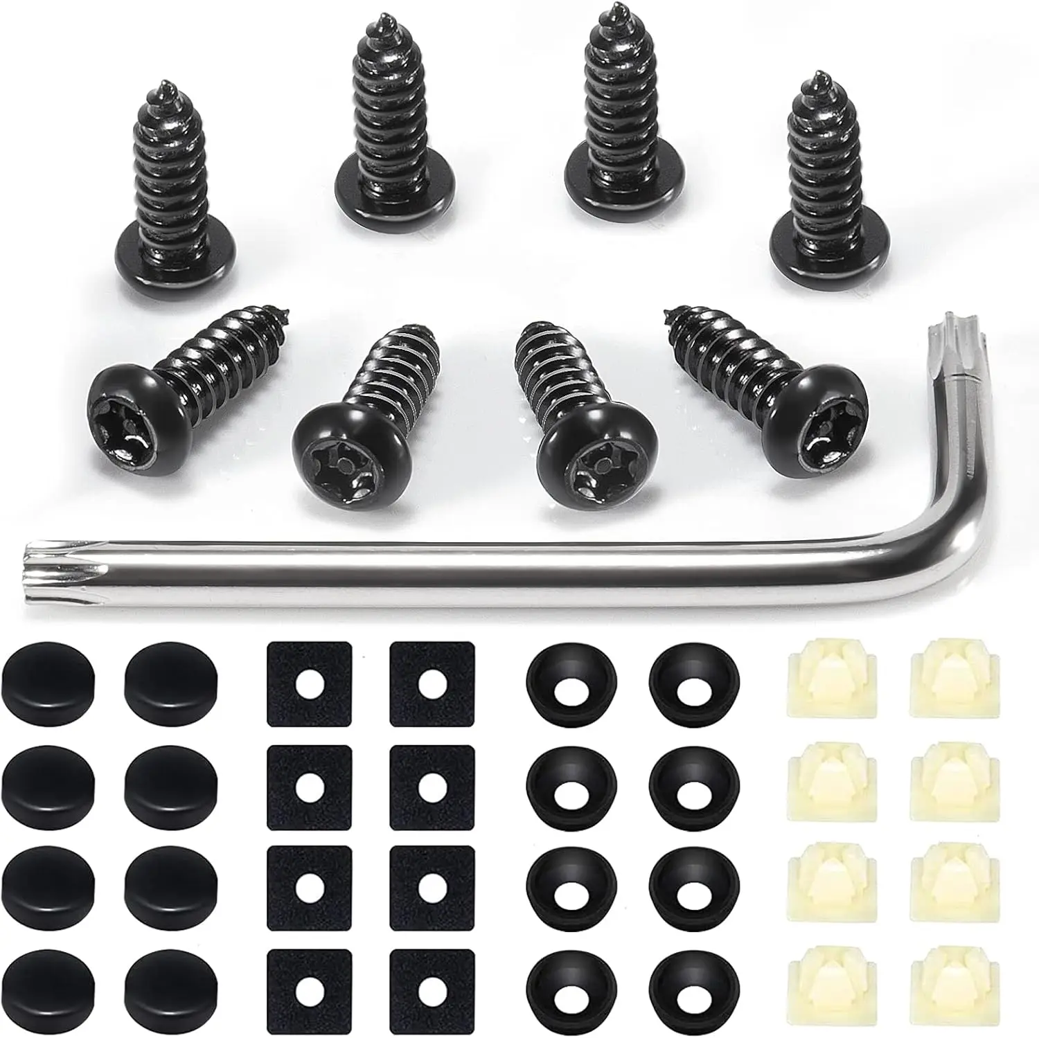 8 Sets Anti-Theft Stainless Steel License Plate Fasteners,Rust Proof and Anti-Rattle License Plate Screws Kits (Anti-Theft)
8 Sets Anti-Theft Stainless Steel License Plate Fasteners,Rust Proof and Anti-Rattle License Plate Screws Kits (Anti-Theft)
