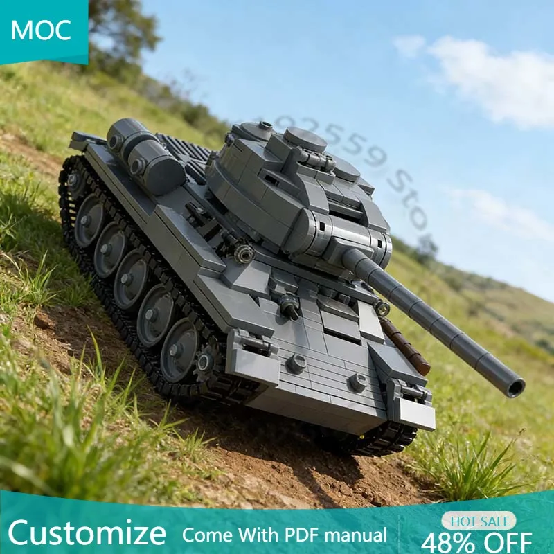 811 PCS War series WW2 T-34-85 Soviet Tank MOC Customize Modular Building Block Creative Design Simple DIY Toy Christmas Gift
811 PCS War series WW2 T-34-85 Soviet Tank MOC Customize Modular Building Block Creative Design Simple DIY Toy Christmas Gift