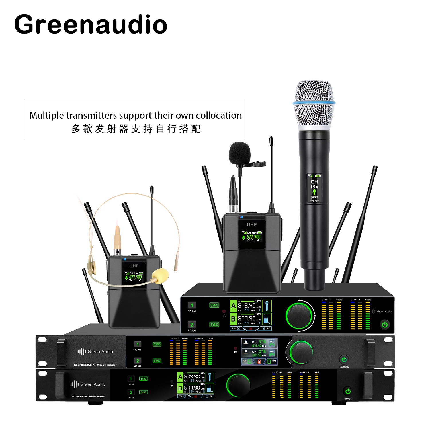 GAW-ST450 Recordio UHF Wireless Microphone 150 meters With EQ FX Function 2 Channel Performance Microphone
GAW-ST450 Recordio UHF Wireless Microphone 150 meters With EQ FX Function 2 Channel Performance Microphone
