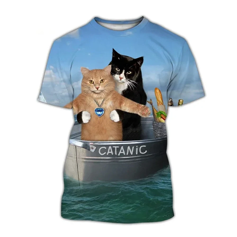Funny Animal Cute Cat Graphic T-shirt Fashion Sports Casual Round Neck Pullover Tops Unisex Oversized Cozy Short Sleeve Clothes
Funny Animal Cute Cat Graphic T-shirt Fashion Sports Casual Round Neck Pullover Tops Unisex Oversized Cozy Short Sleeve Clothes