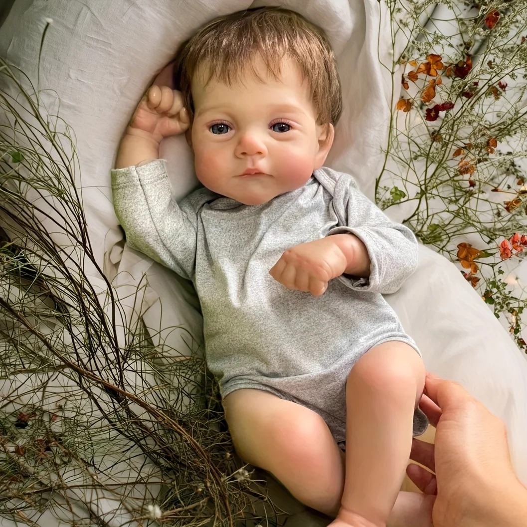 BZDOLL 48CM 19In Realistic Reborn Baby Doll, Cloth Body with Implanted Hair, Companion Collectible Toy, Ideal Kids Birthday Gift
BZDOLL 48CM 19In Realistic Reborn Baby Doll, Cloth Body with Implanted Hair, Companion Collectible Toy, Ideal Kids Birthday Gift