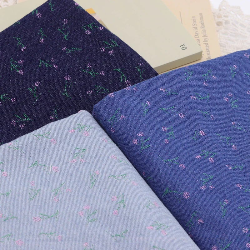 Little Tulip Denim Fabric Vintage Blue Jacquard Cloth Pink Flowers Thick Printed for DIY Clothing,Jeans,Skirts Jacket Handmade
Little Tulip Denim Fabric Vintage Blue Jacquard Cloth Pink Flowers Thick Printed for DIY Clothing,Jeans,Skirts Jacket Handmade