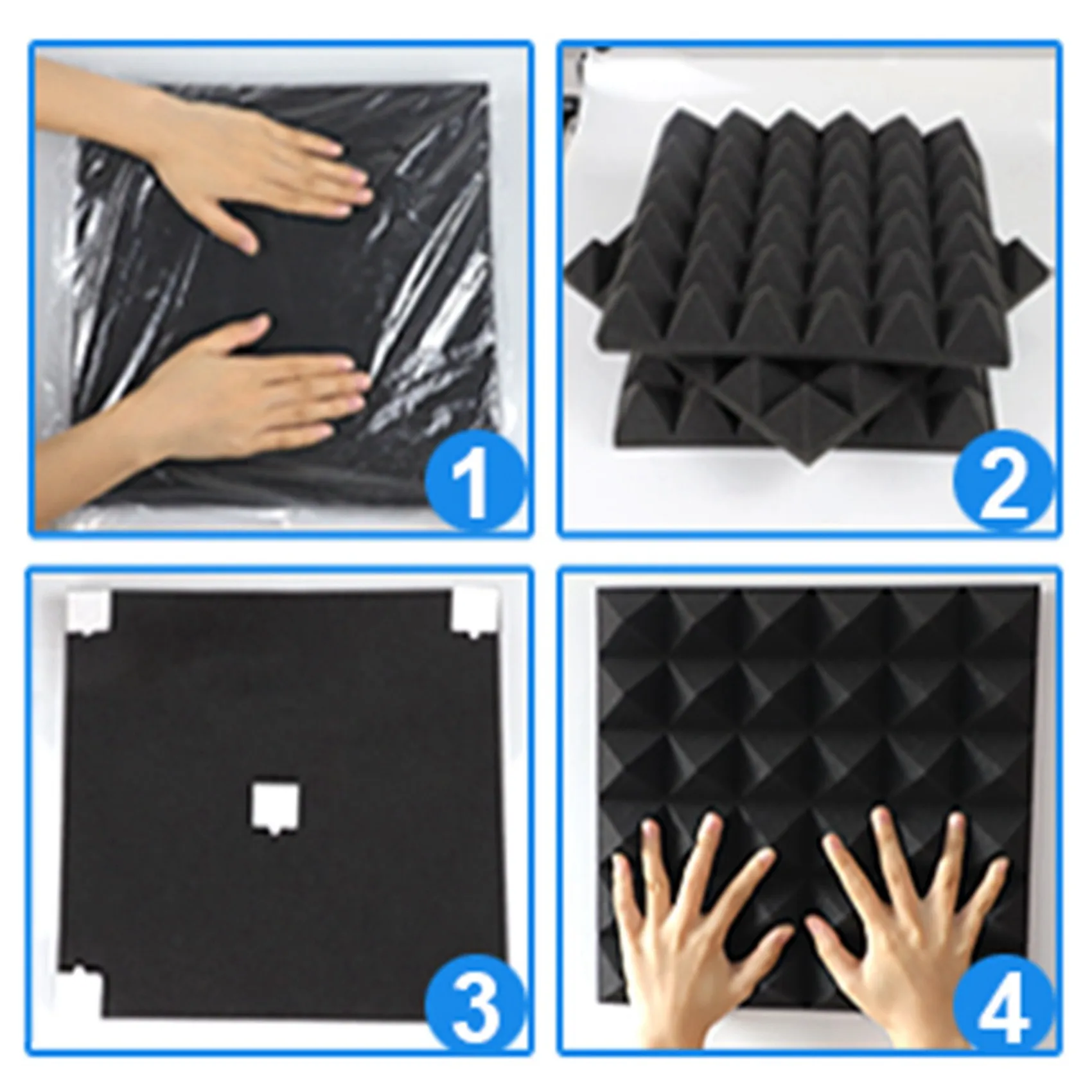 ABAH-48Pcs 30X30X2.5Cm Звукоизоляционная хлопковая звукоизоляционная пена Звукоизоляционная пена
ABAH-48Pcs 30X30X2.5Cm Звукоизоляционная хлопковая звукоизоляционная пена Звукоизоляционная пена