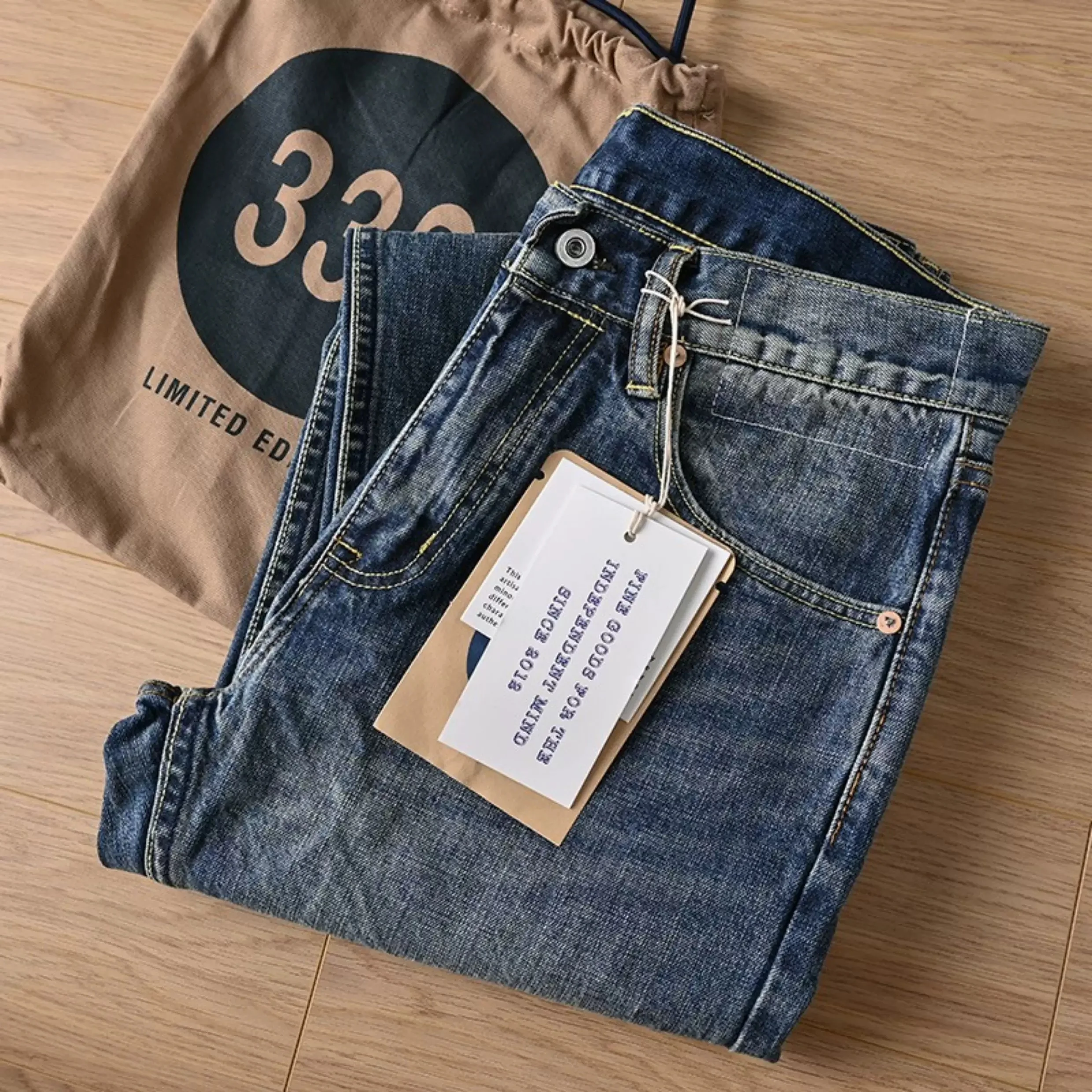 Waing Red Ear Straight Leg Jeans Heavy Du Men's Faion Ci Casual Wear Resistant Daily Wear 5 Ounces per Day Production
Waing Red Ear Straight Leg Jeans Heavy Du Men's Faion Ci Casual Wear Resistant Daily Wear 5 Ounces per Day Production