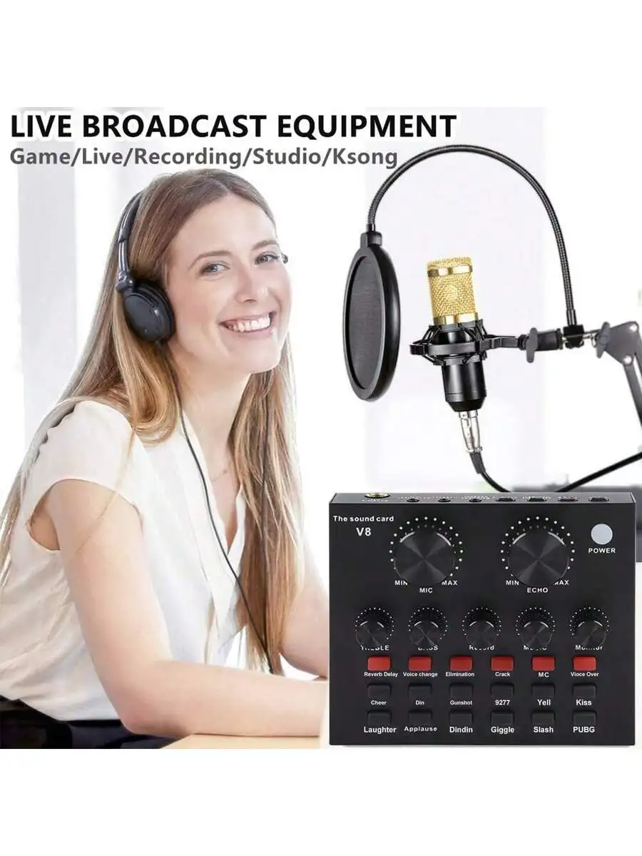 Live Broadcast Equipment Sound Card Microphone Set For Laptop Mobile Game Recording Streaming Podcast Studio
Live Broadcast Equipment Sound Card Microphone Set For Laptop Mobile Game Recording Streaming Podcast Studio