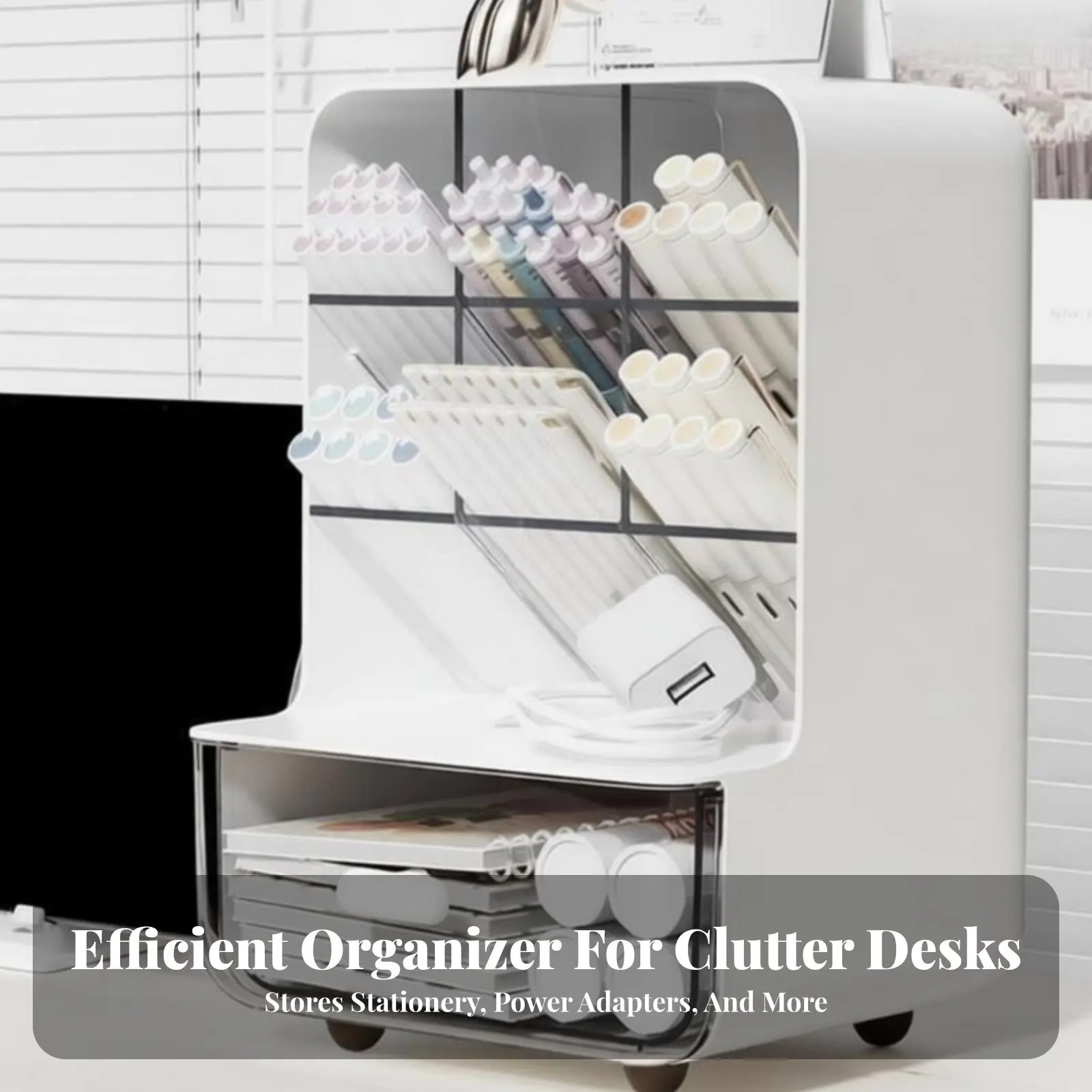 Slanted Pen Holder with Drawer Large Capacity Desktop Stationery Storage Box Desktop Stationery Organizer Space-Saving Design
Slanted Pen Holder with Drawer Large Capacity Desktop Stationery Storage Box Desktop Stationery Organizer Space-Saving Design