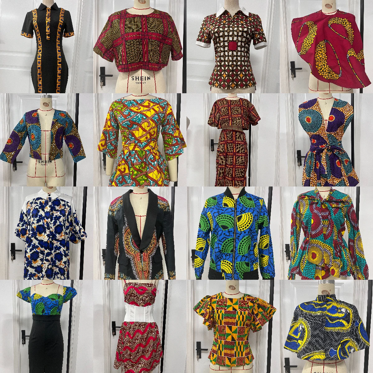 African Clothing Sample Stock Clearance Colorful African Batik Print Women's Tops and Dresses
African Clothing Sample Stock Clearance Colorful African Batik Print Women's Tops and Dresses