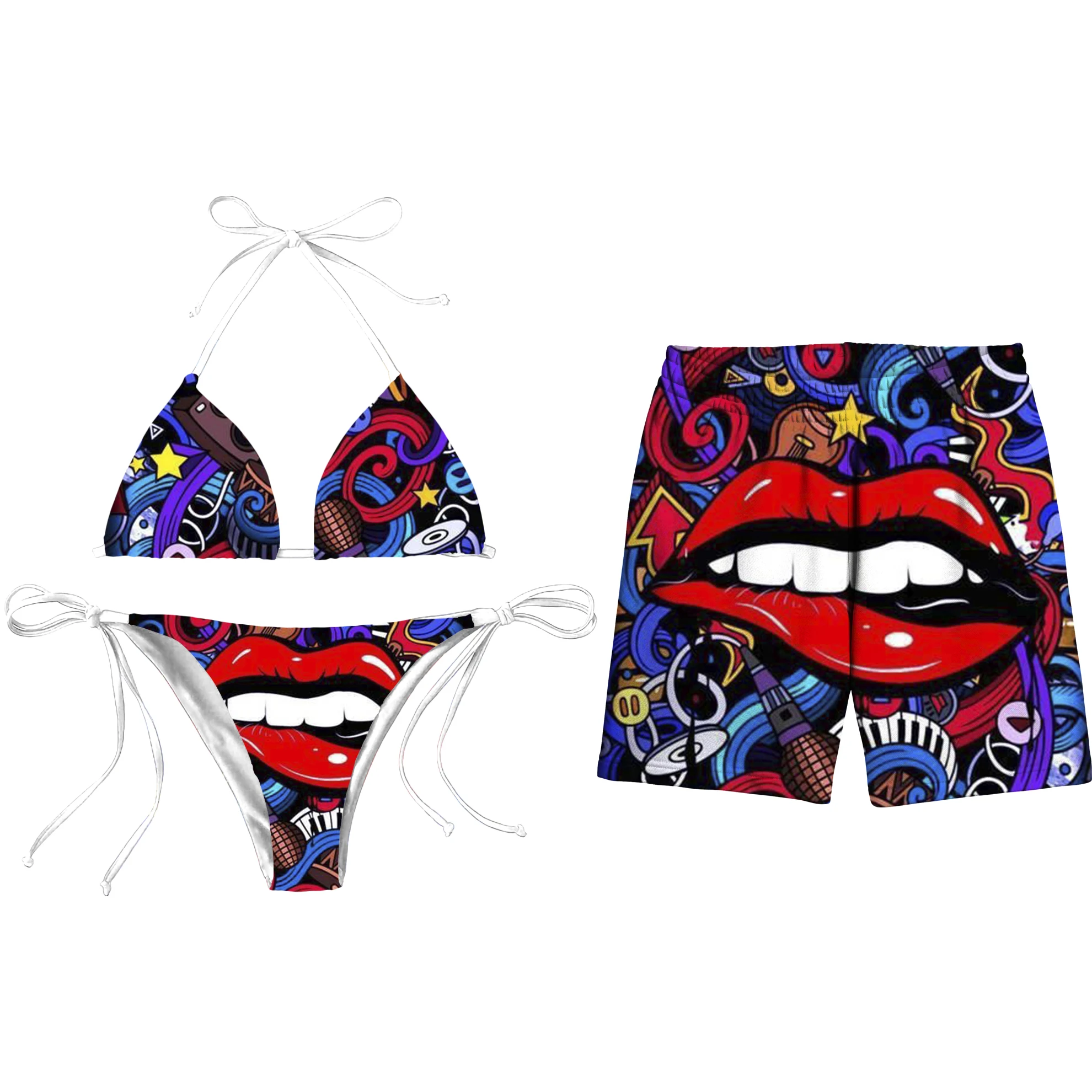 Music Sexy Lips 3D Printed Summer Men Shorts For Women Bikini Couple Matching Beach Shorts
Music Sexy Lips 3D Printed Summer Men Shorts For Women Bikini Couple Matching Beach Shorts