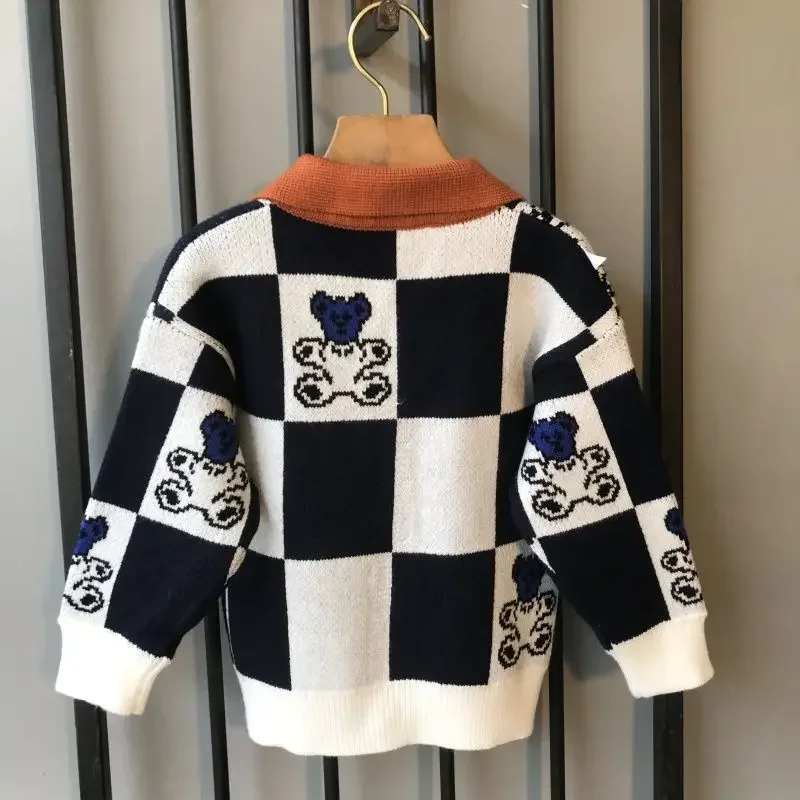 Boys Autumn Sweaters Children Long Sleeve Coat Kids Cardigan top Girl cartoon Knitted Cartoon Sweater Outerwear Plaid Clothing
Boys Autumn Sweaters Children Long Sleeve Coat Kids Cardigan top Girl cartoon Knitted Cartoon Sweater Outerwear Plaid Clothing
