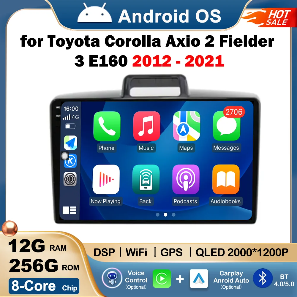 Android OS System for Toyota Corolla Axio 2 Fielder 3 E160 2012 - 2021 GPS Navigation Wireless Carplay Bluetooth 4G Accessories
Android OS System for Toyota Corolla Axio 2 Fielder 3 E160 2012 - 2021 GPS Navigation Wireless Carplay Bluetooth 4G Accessories