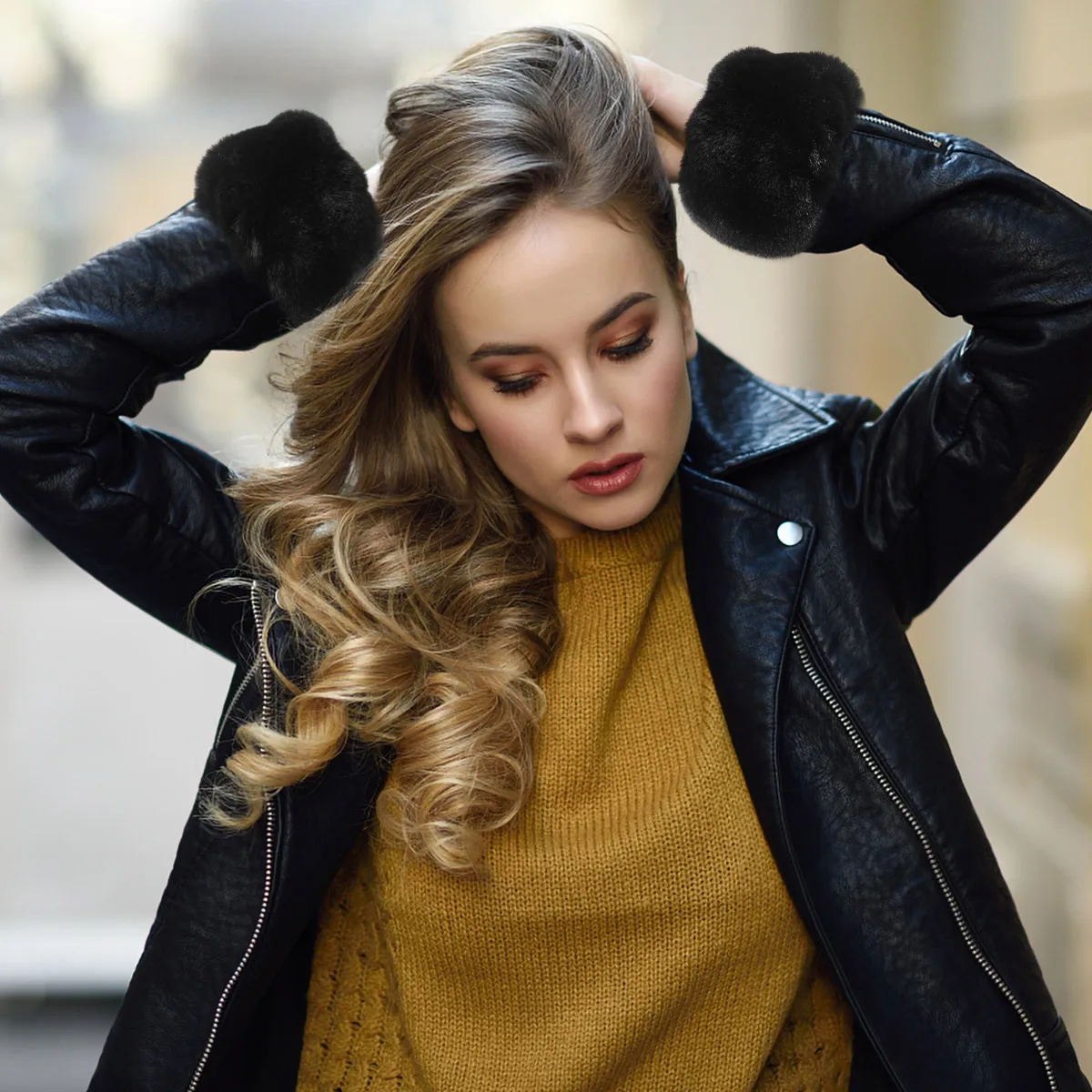 Пара мягких шелковистых нарукавников-грелок для женщин, стильные рукавные накладки для зимнего образа, защита от холода, модные рукава
Пара мягких шелковистых нарукавников-грелок для женщин, стильные рукавные накладки для зимнего образа, защита от холода, модные рукава