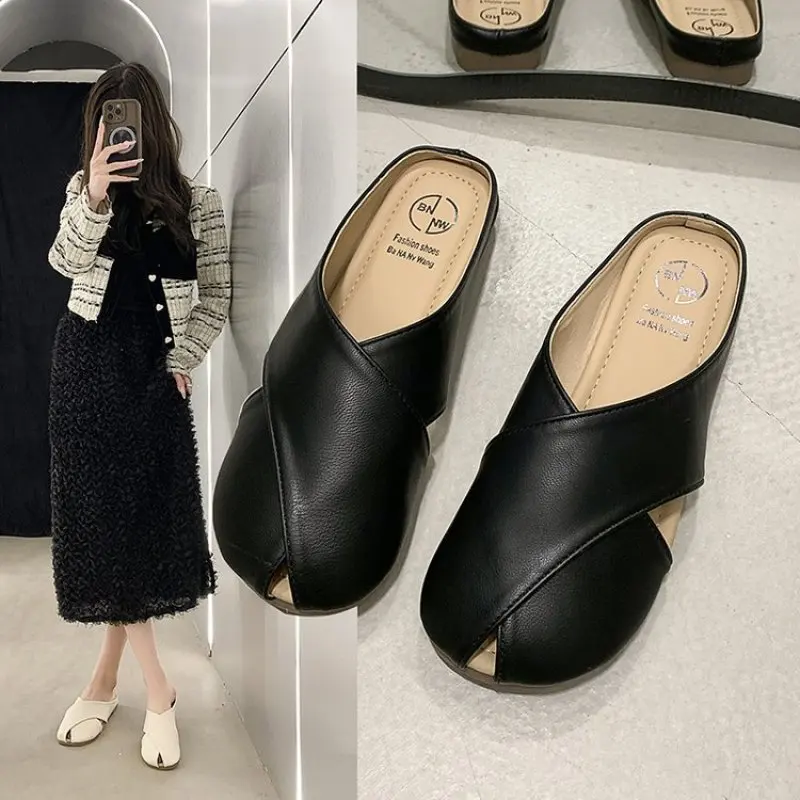 Closed Toe Half Slippers for Women 2024 New Summer Fashionable Outdoor All-Matching Slip-on Lazy Sandal Without Heel Lady Mules
Closed Toe Half Slippers for Women 2024 New Summer Fashionable Outdoor All-Matching Slip-on Lazy Sandal Without Heel Lady Mules