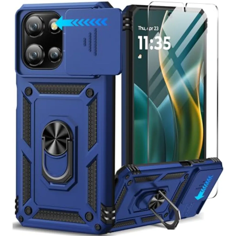 for Motorola Moto G 2025/G 2026/G Play 2026 Case with Screen Protector and Slide Camera Lens Cover, Built-in Ring Stand Case fo
for Motorola Moto G 2025/G 2026/G Play 2026 Case with Screen Protector and Slide Camera Lens Cover, Built-in Ring Stand Case fo