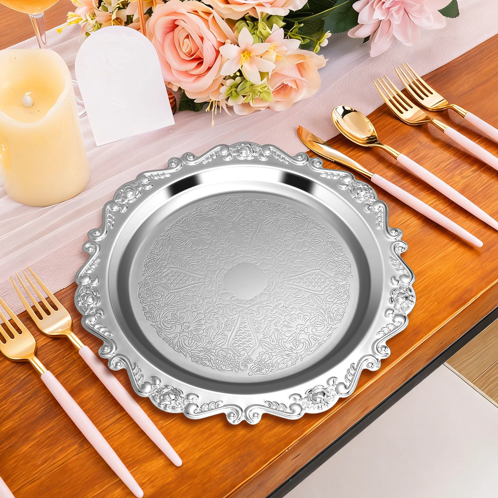 2 шт., винтажный сервировочный поднос для закусок, железная тарелка для десерта для чаепития, закуска, фруктовая выпечка, кофе, декоративный металлический поднос
2 шт., винтажный сервировочный поднос для закусок, железная тарелка для десерта для чаепития, закуска, фруктовая выпечка, кофе, декоративный металлический поднос