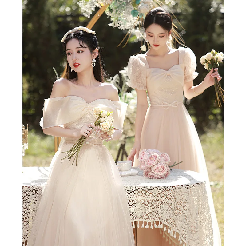 Платье для подружек невесты цвета шампань с завышенной талией, А-силуэт, для свадеб и торжественных мероприятий, для отелей, средней длины
Платье для подружек невесты цвета шампань с завышенной талией, А-силуэт, для свадеб и торжественных мероприятий, для отелей, средней длины