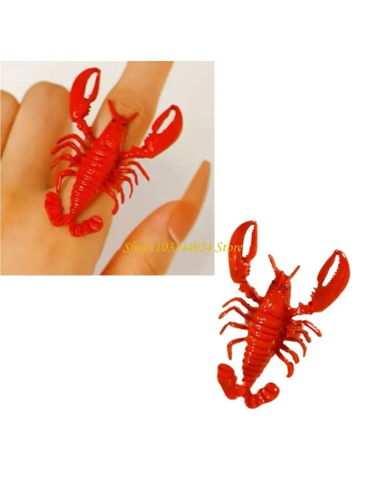 N5KE Stylish Red Lobster Bracelet And Rings Set Craft Of Alloy With Adjustable Open Designs For Women
N5KE Stylish Red Lobster Bracelet And Rings Set Craft Of Alloy With Adjustable Open Designs For Women