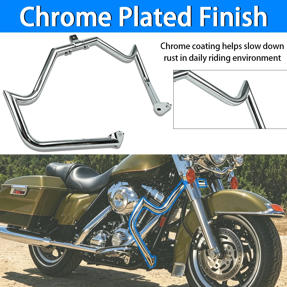 Chrome Engine Guard Highway Crash Bar Fit For Harley Touring 1997 1996 - 2008 Street Glide Road Glide Road King Electra Glide
Chrome Engine Guard Highway Crash Bar Fit For Harley Touring 1997 1996 - 2008 Street Glide Road Glide Road King Electra Glide