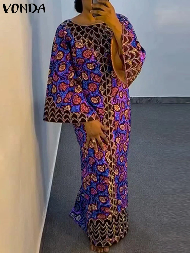 VONDA Bohemian Printing Dress 2025 Women Elegant Sundress Vintage Flare Long Sleeve Maxi Vestidos Oversized O-Neck Robe Femme
VONDA Bohemian Printing Dress 2025 Women Elegant Sundress Vintage Flare Long Sleeve Maxi Vestidos Oversized O-Neck Robe Femme