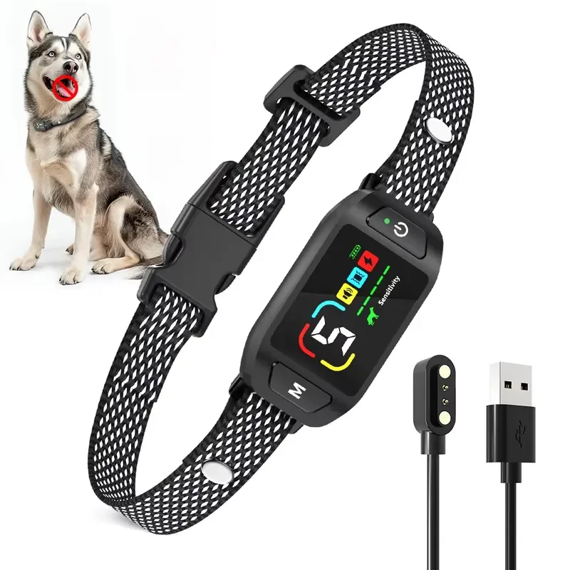 High Sensitivity Color Screen 4-Mode Vibration Shock Safe Anti-Bark Device for Dog Training Bark Control Collar
High Sensitivity Color Screen 4-Mode Vibration Shock Safe Anti-Bark Device for Dog Training Bark Control Collar