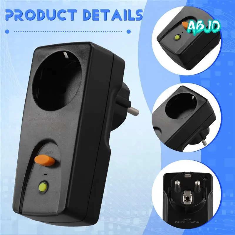 ABJO-2X 16A Gfci Leakage Protection Plug Home Circuit Breaker Cutout Switch Safety Personal Protection Plug Black,EU Plug
ABJO-2X 16A Gfci Leakage Protection Plug Home Circuit Breaker Cutout Switch Safety Personal Protection Plug Black,EU Plug