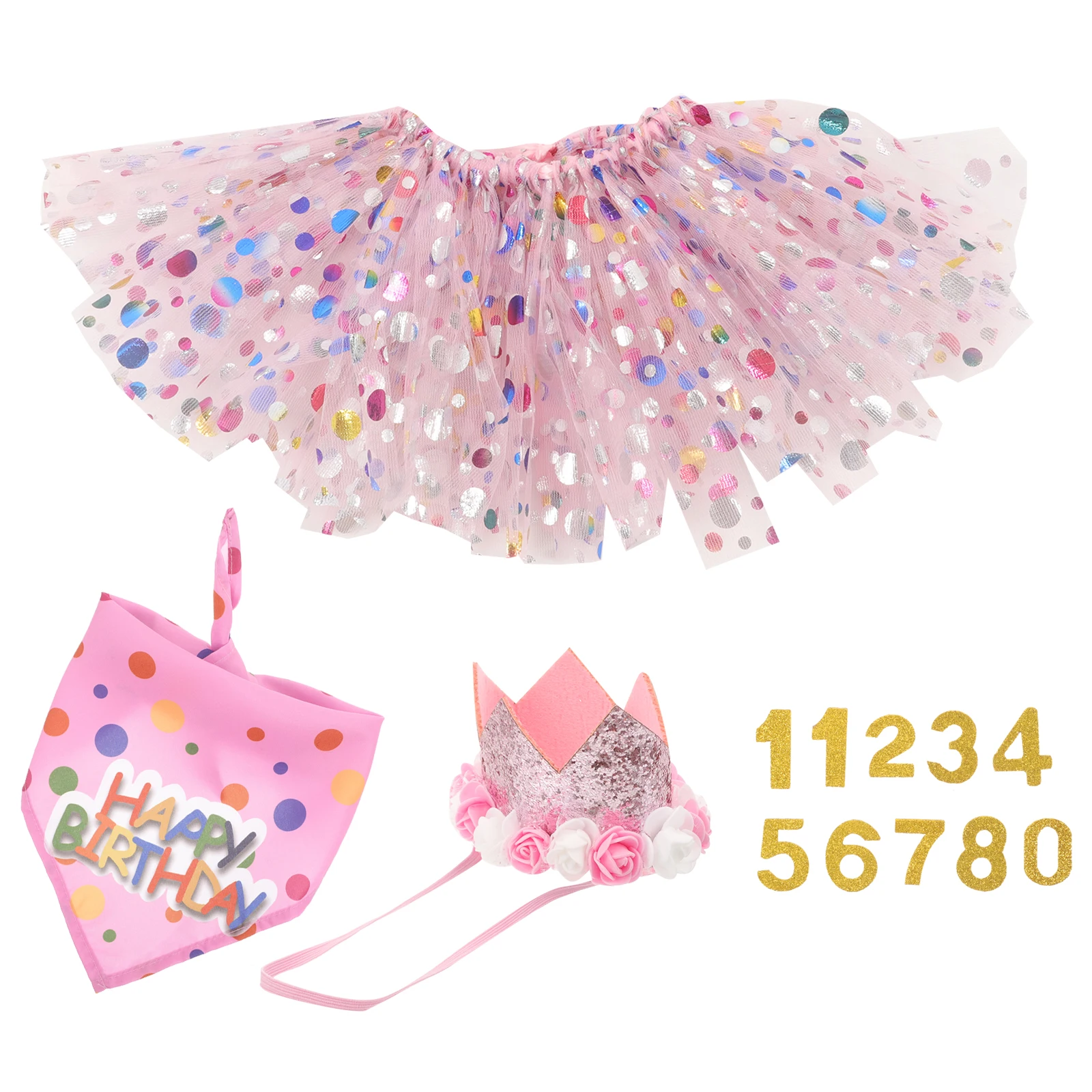 Birthday Crown Tulle Skirt Set Pink Decorations Dog Party Dress Bibs Bandana Hats Pet Supplies Adjustable Easy Use
Birthday Crown Tulle Skirt Set Pink Decorations Dog Party Dress Bibs Bandana Hats Pet Supplies Adjustable Easy Use