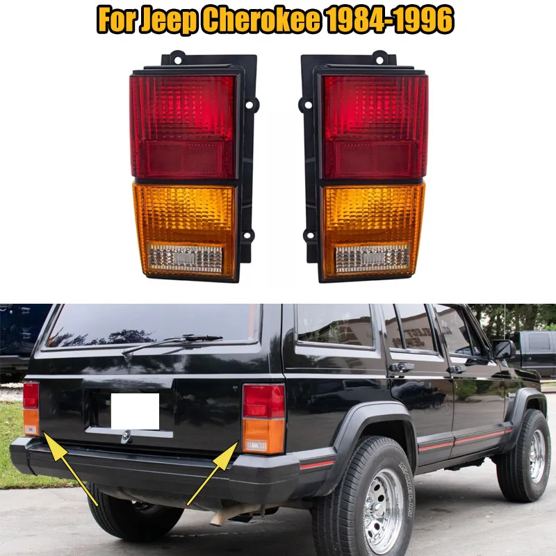 2PCS Taillight Rear Bumper Tail Lamp Turn Signal Warning Brake Light No Bulb For Jeep Cherokee 1984-1996 Car Accessories
2PCS Taillight Rear Bumper Tail Lamp Turn Signal Warning Brake Light No Bulb For Jeep Cherokee 1984-1996 Car Accessories