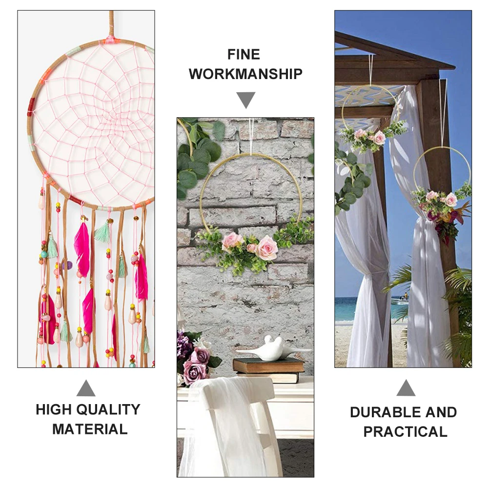 6pcs Dream Catcher Rings Metal Floral Hoops Diy Wreath Frames Craft Accessories For Wind Chimes Plant Hangers Wedding Decor Gift
6pcs Dream Catcher Rings Metal Floral Hoops Diy Wreath Frames Craft Accessories For Wind Chimes Plant Hangers Wedding Decor Gift