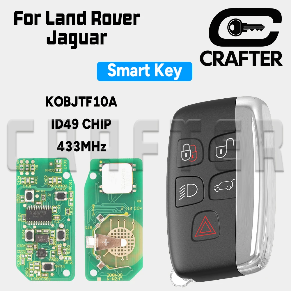Key Crafters KOBJTF10A 315/433MHz ID49 CHIP 7945 Smart Card Key For Land Rover Range Rover Discovery 4 Freelander Jaguar
Key Crafters KOBJTF10A 315/433MHz ID49 CHIP 7945 Smart Card Key For Land Rover Range Rover Discovery 4 Freelander Jaguar