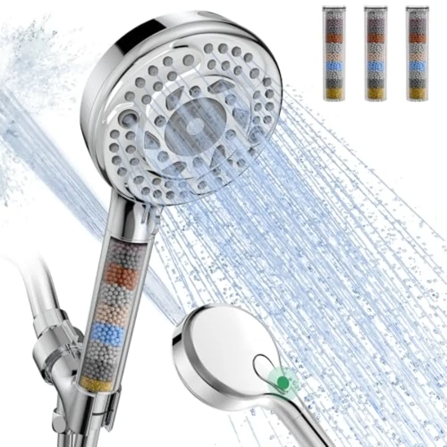 Filtered Shower Head with Handheld9-Spray Setting High Pressure Detachable Shower Head with 4 Filters for Hard Water - Filter C
Filtered Shower Head with Handheld9-Spray Setting High Pressure Detachable Shower Head with 4 Filters for Hard Water - Filter C