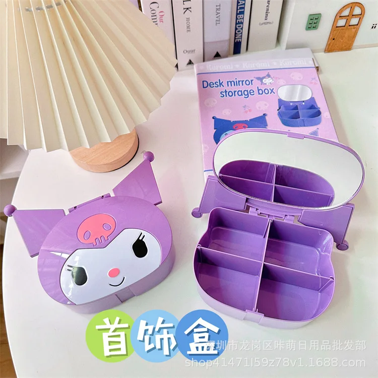 Sanrio Kawaii Kuromi Jewelry Box With Mirror Girl Heart Cartoon Cute Storage Box Hair Accessory Cosmetics Organizer Box Gift
Sanrio Kawaii Kuromi Jewelry Box With Mirror Girl Heart Cartoon Cute Storage Box Hair Accessory Cosmetics Organizer Box Gift