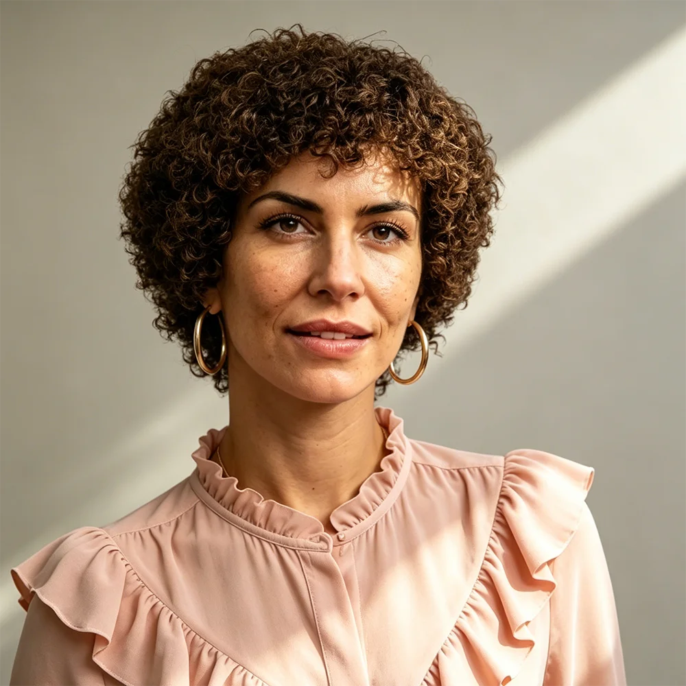 Natural Brown Afro Short Curly Wig 100% Human Hair 4A Kinky Curly Pixie Wig With Bangs Full Machine Made Short Wig For Daily
Natural Brown Afro Short Curly Wig 100% Human Hair 4A Kinky Curly Pixie Wig With Bangs Full Machine Made Short Wig For Daily
