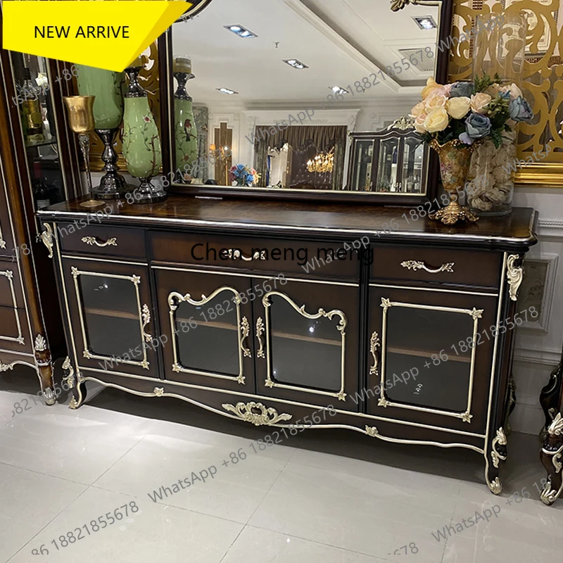 N178 French solid wood sideboard European style court luxury living room pantry locker storage cabinet
N178 French solid wood sideboard European style court luxury living room pantry locker storage cabinet