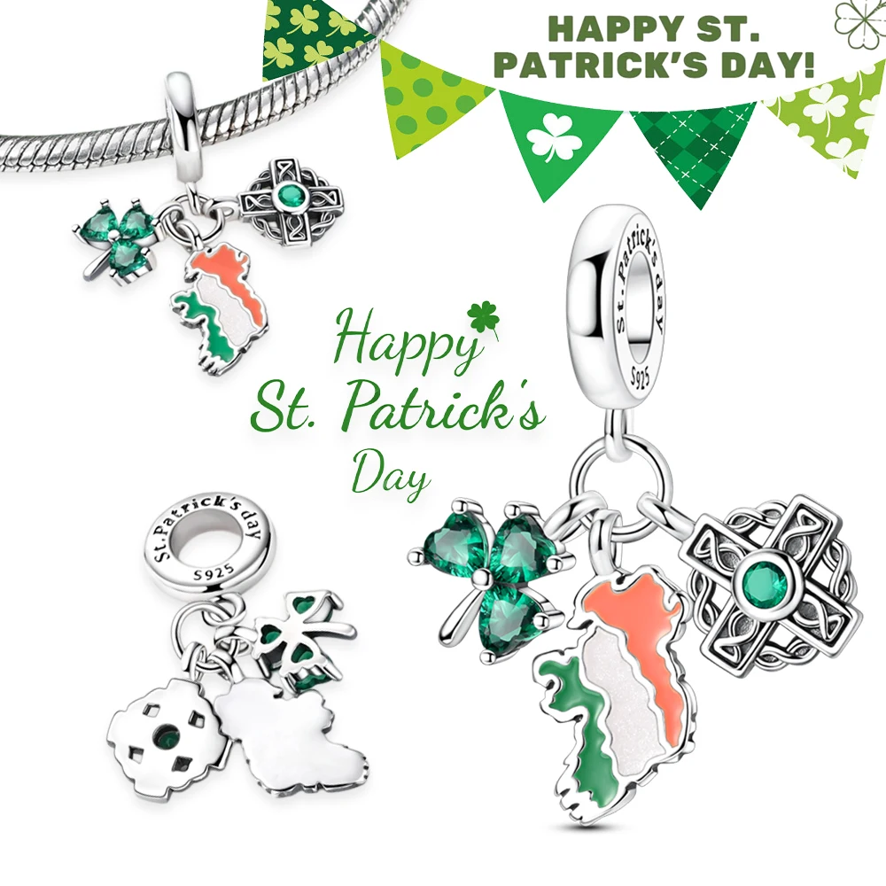St. Patrick's Day Party Beads Clover&Irish Map Pendant Charms Fit Original Bracelet Charms For Women Fine DIY Jewelry Gifts
St. Patrick's Day Party Beads Clover&Irish Map Pendant Charms Fit Original Bracelet Charms For Women Fine DIY Jewelry Gifts
