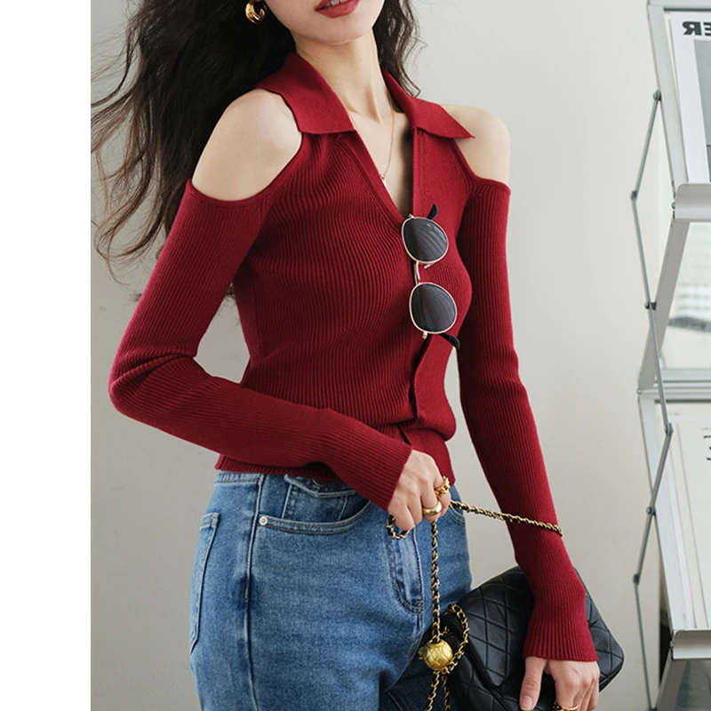 Elegant Off Shoulder Cardiagn Women Sweater 2025 New Long Sleeve Slim Fit V-neck Knitted Top Fall Fashion Sexy Knitwear Clothes
Elegant Off Shoulder Cardiagn Women Sweater 2025 New Long Sleeve Slim Fit V-neck Knitted Top Fall Fashion Sexy Knitwear Clothes