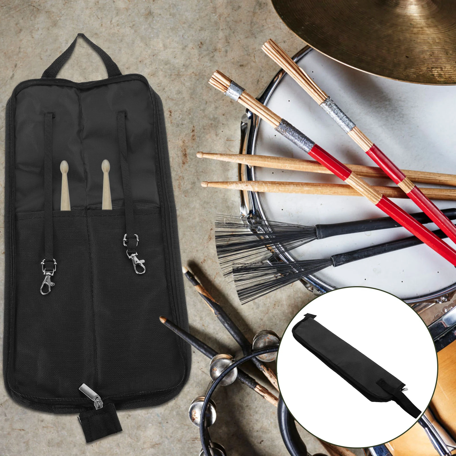 Drum Stick Storage Bag Carrying Case Drumstick Holder Drumsticks Kit Oxford Cloth Organizer
Drum Stick Storage Bag Carrying Case Drumstick Holder Drumsticks Kit Oxford Cloth Organizer