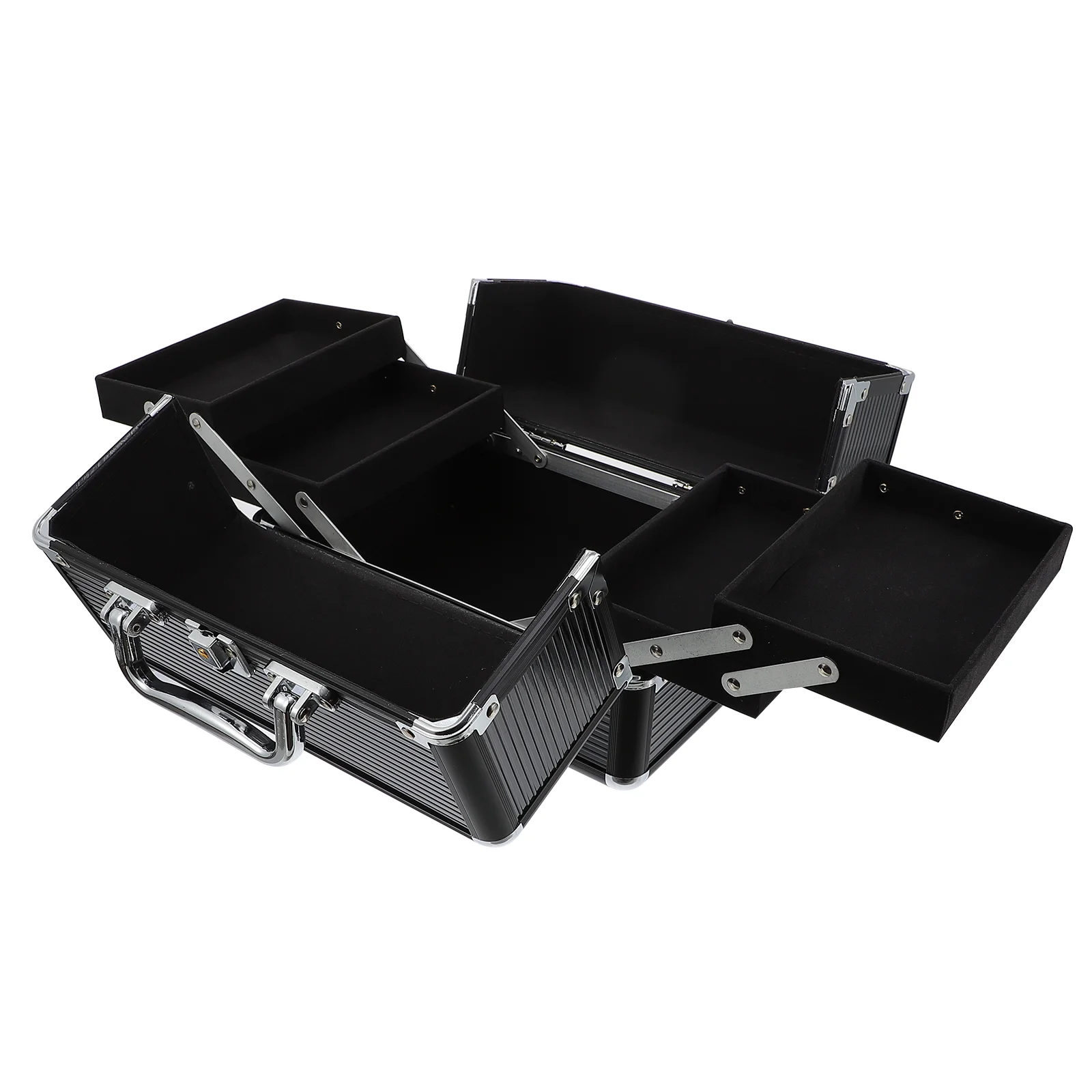 Makeup Bags for Travel Aluminum Alloy Case Tool Storage 25X18CM Organizer Black Pouch
Makeup Bags for Travel Aluminum Alloy Case Tool Storage 25X18CM Organizer Black Pouch