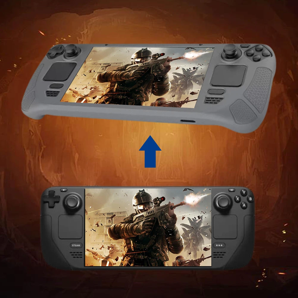 Противоскользящий силиконовый мягкий защитный чехол для консоли с кронштейном, сменные аксессуары для Steam Deck
Противоскользящий силиконовый мягкий защитный чехол для консоли с кронштейном, сменные аксессуары для Steam Deck