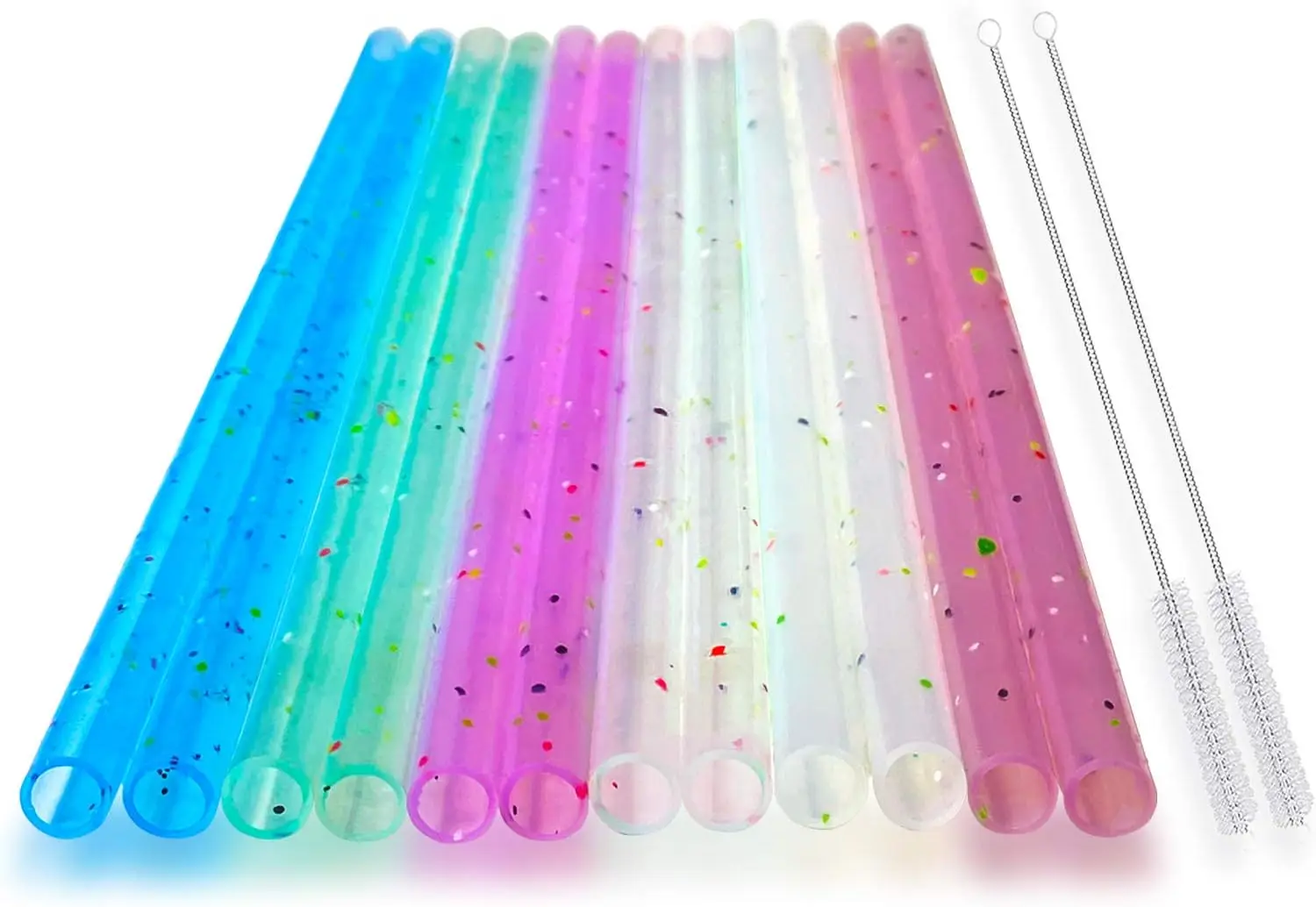 12 Pack Reusable Silicone Straws with 2 Cleaning Brushes, 10-inch, for 30oz & 20oz Tumblers, BPA-Free, Eco-Friendly
12 Pack Reusable Silicone Straws with 2 Cleaning Brushes, 10-inch, for 30oz & 20oz Tumblers, BPA-Free, Eco-Friendly
