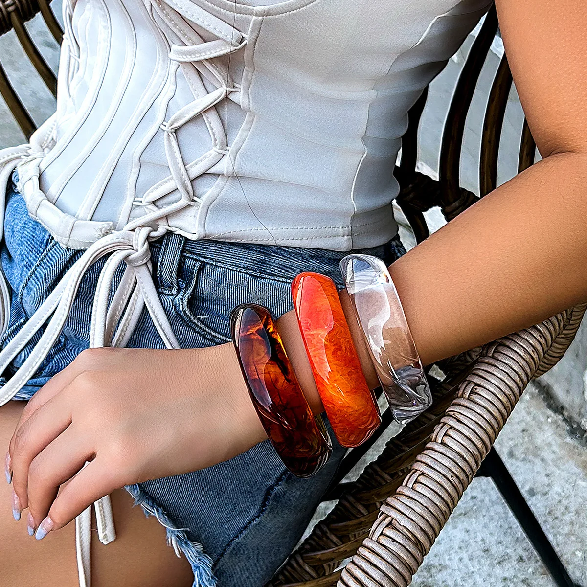 Translucent Resin Statement Bracelet Women Bold Geometric Acrylic Bangle Irregular Modern Chunky Cuff Boho Stacking Jewelry Gift
Translucent Resin Statement Bracelet Women Bold Geometric Acrylic Bangle Irregular Modern Chunky Cuff Boho Stacking Jewelry Gift