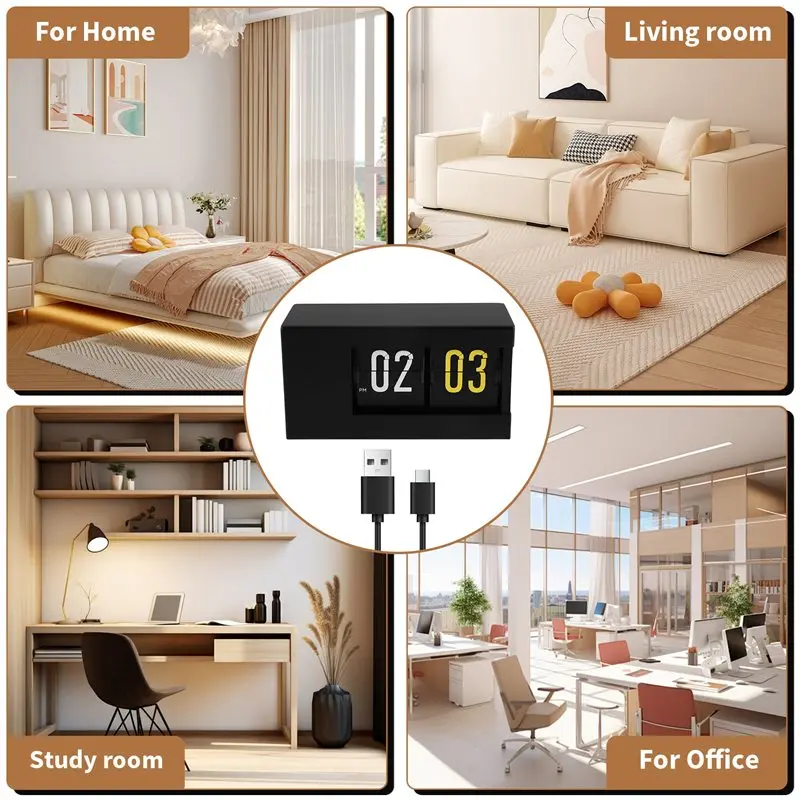 Automatic Flip Clock-Vintage Retro Digital Desktop Alarm Clock With Minimalist Design For Bedroom Office Space Decor Style
Automatic Flip Clock-Vintage Retro Digital Desktop Alarm Clock With Minimalist Design For Bedroom Office Space Decor Style