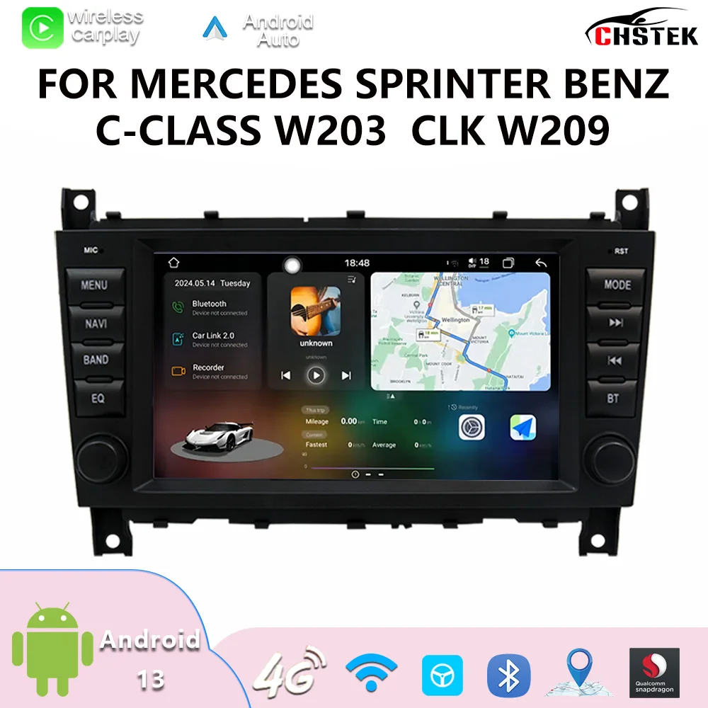 CHSTEK Touchscreen Multimedia Stereo Unit For Mercedes W203 CLK W209 2004-2007 Car Intelligent System CarPlay 4G GPS WiFi BT
CHSTEK Touchscreen Multimedia Stereo Unit For Mercedes W203 CLK W209 2004-2007 Car Intelligent System CarPlay 4G GPS WiFi BT