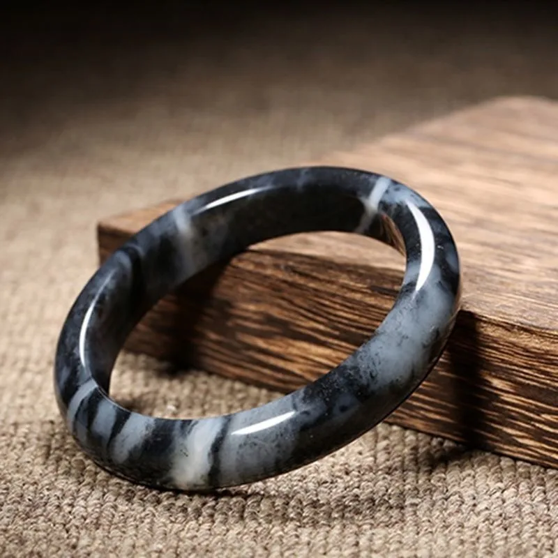 Ink Jade Blue and White Bracelet, Exquisite Fashion Versatile Jade Bracelet Jewelry
Ink Jade Blue and White Bracelet, Exquisite Fashion Versatile Jade Bracelet Jewelry