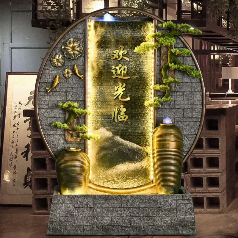 HYS large-scale rockery water curtain wall, flowing fountain ornament, home screen fountain decoration courtyard, company image
HYS large-scale rockery water curtain wall, flowing fountain ornament, home screen fountain decoration courtyard, company image