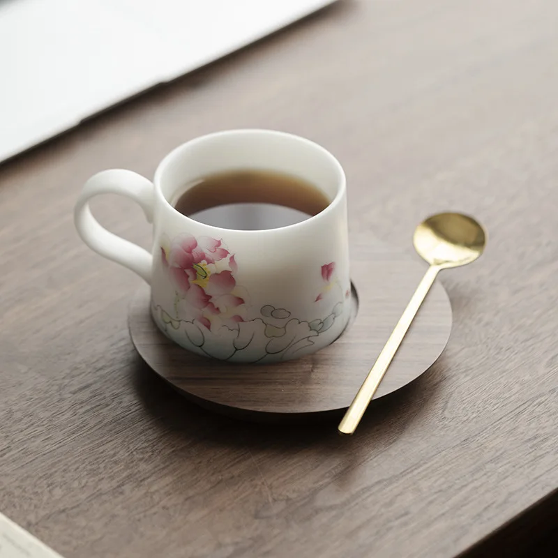 HXL ceramic hand-painted coffee cup saucer jade porcelain mug latte flower cup saucer set
HXL ceramic hand-painted coffee cup saucer jade porcelain mug latte flower cup saucer set