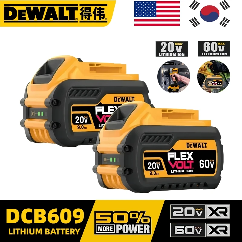 MAX Flexvolt Dewalt 20V Battery DCB606 DCB205 DCB206 DCB209 DCB182 Electric Tool Battery 20V/60V Battery 5AH 6AH 9000mAh
MAX Flexvolt Dewalt 20V Battery DCB606 DCB205 DCB206 DCB209 DCB182 Electric Tool Battery 20V/60V Battery 5AH 6AH 9000mAh