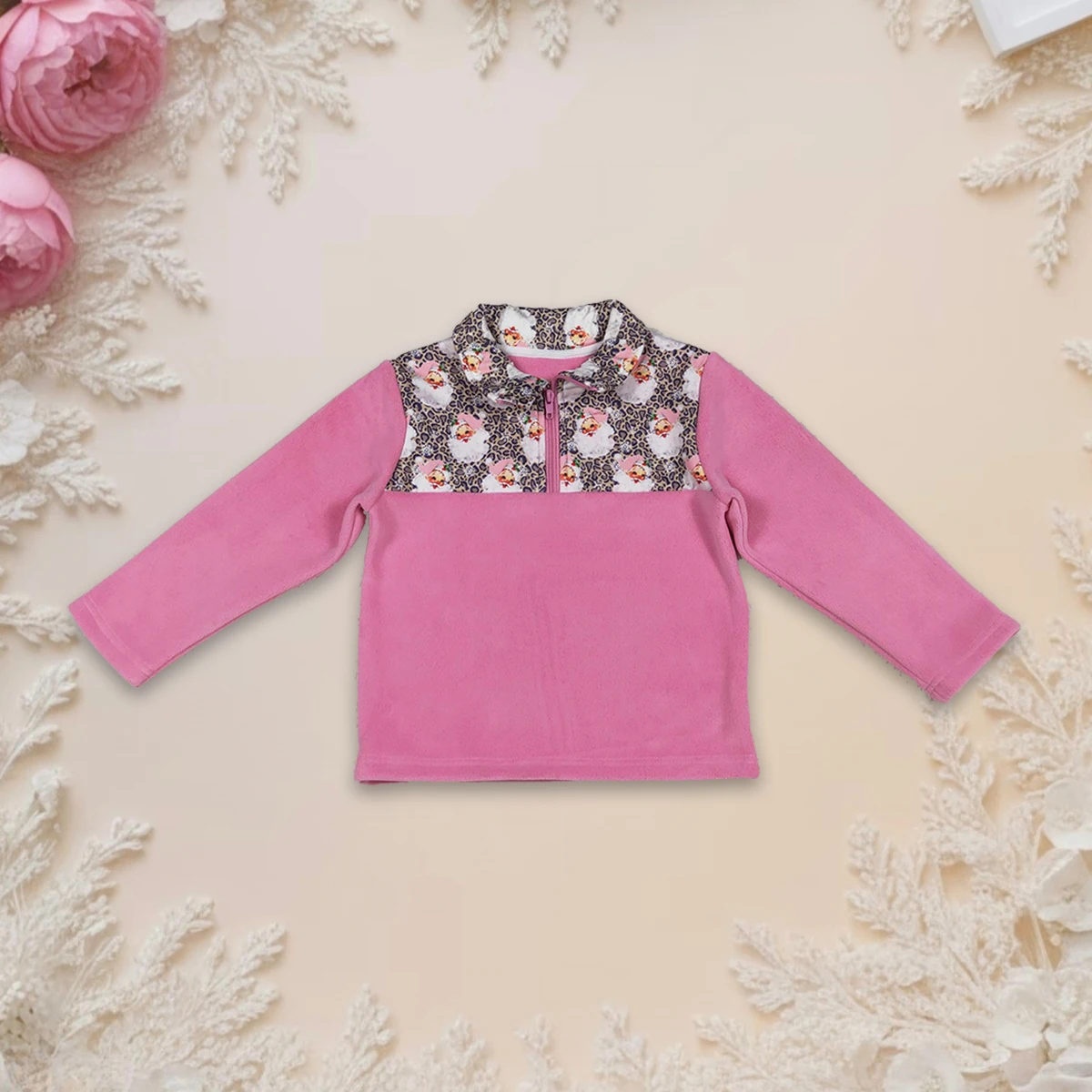 Kids Christmas Long Sleeve Shirt Toddler Girls Santa Leopard Sherpa Top Winter Outfit Cozy Cute Half Zipper T-shirt Party Wear
Kids Christmas Long Sleeve Shirt Toddler Girls Santa Leopard Sherpa Top Winter Outfit Cozy Cute Half Zipper T-shirt Party Wear