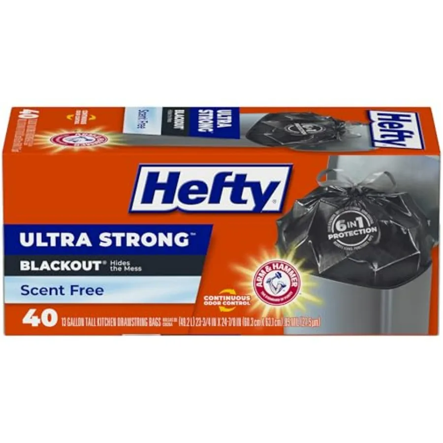Ultra Strong 13 Gallon Trash Bags, Black Tall Kitchen Trash Bags 13 Gallon Size, Break Resistant Drawstring Enclosure, Continuo
Ultra Strong 13 Gallon Trash Bags, Black Tall Kitchen Trash Bags 13 Gallon Size, Break Resistant Drawstring Enclosure, Continuo