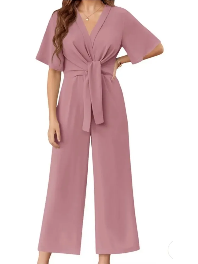Elegant Women White Black Jumpsuit New Summer Casual V Neck Short Sleeve Pocket Jumpsuits Office Lady Lace Up Straight Jumpsuit
Elegant Women White Black Jumpsuit New Summer Casual V Neck Short Sleeve Pocket Jumpsuits Office Lady Lace Up Straight Jumpsuit