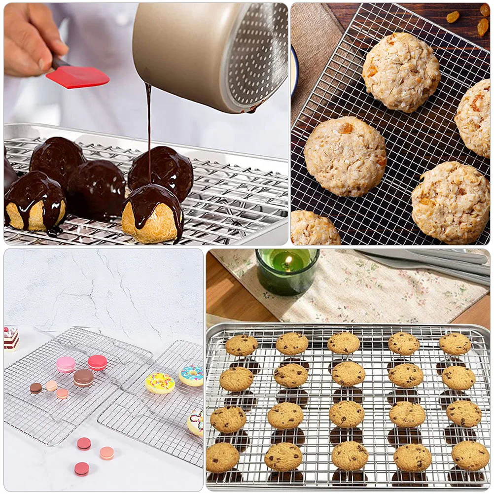 2Pcs Stainless Steel Wire Racks Multi-Function Baking Racks Kitchen Cooling Rack Household Bread Rack Thickened Bread 
2Pcs Stainless Steel Wire Racks Multi-Function Baking Racks Kitchen Cooling Rack Household Bread Rack Thickened Bread