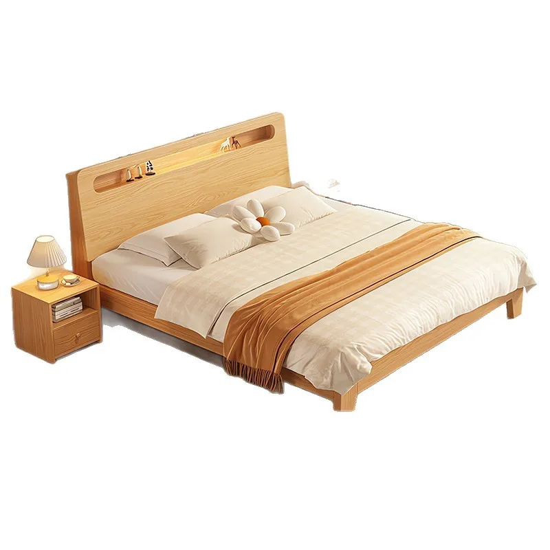 Solid wood bed 1.5 meters household double bed 1.8 master bedroom adult rental room single bed rack
Solid wood bed 1.5 meters household double bed 1.8 master bedroom adult rental room single bed rack